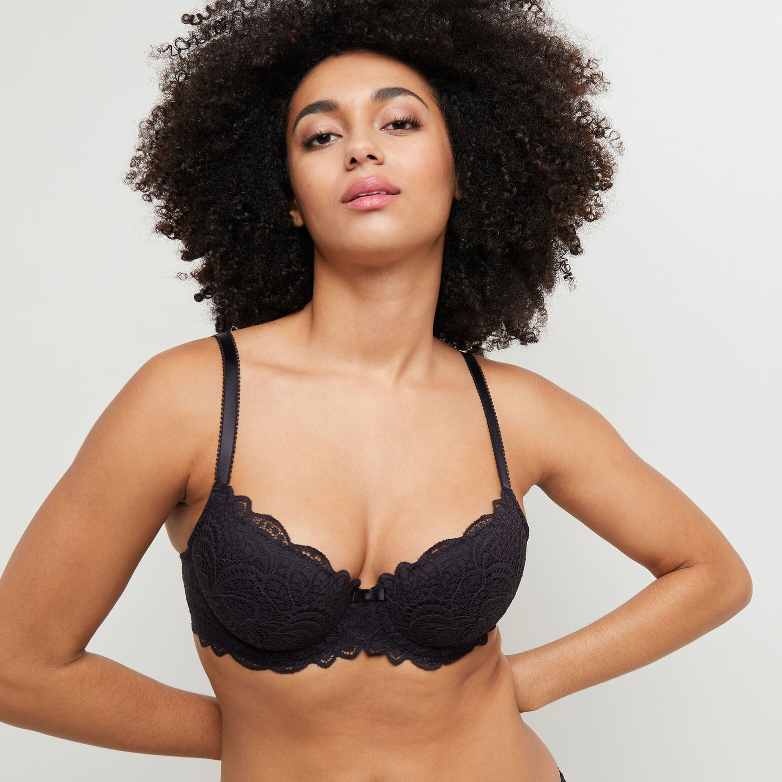 DENTELLE SOUTIEN-GORGE AMPLI EMBOITANT NOIR