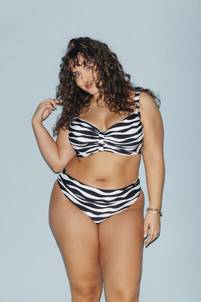 PAULA MAILLOT DE BAIN GRANDE TAILLE MULTICO BLANC