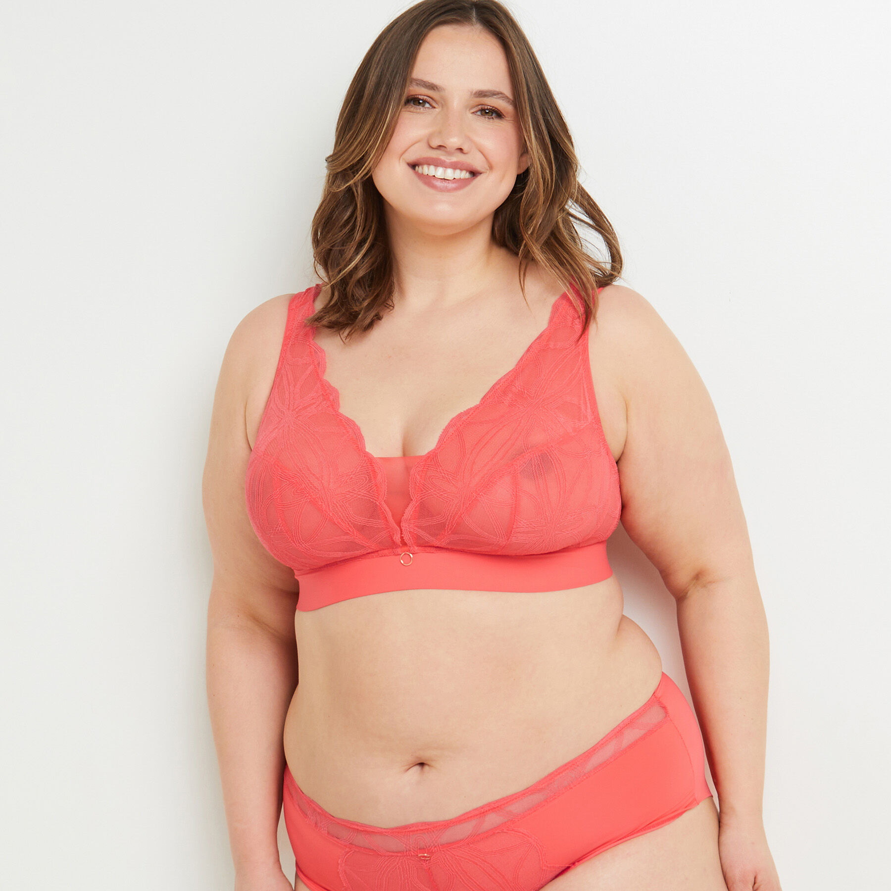 SOUTIEN GORGE EMBOITANT PLUNGE CORAIL RougeGorge