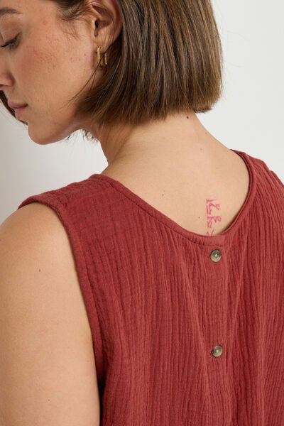 Top gaze de coton BORDEAUX