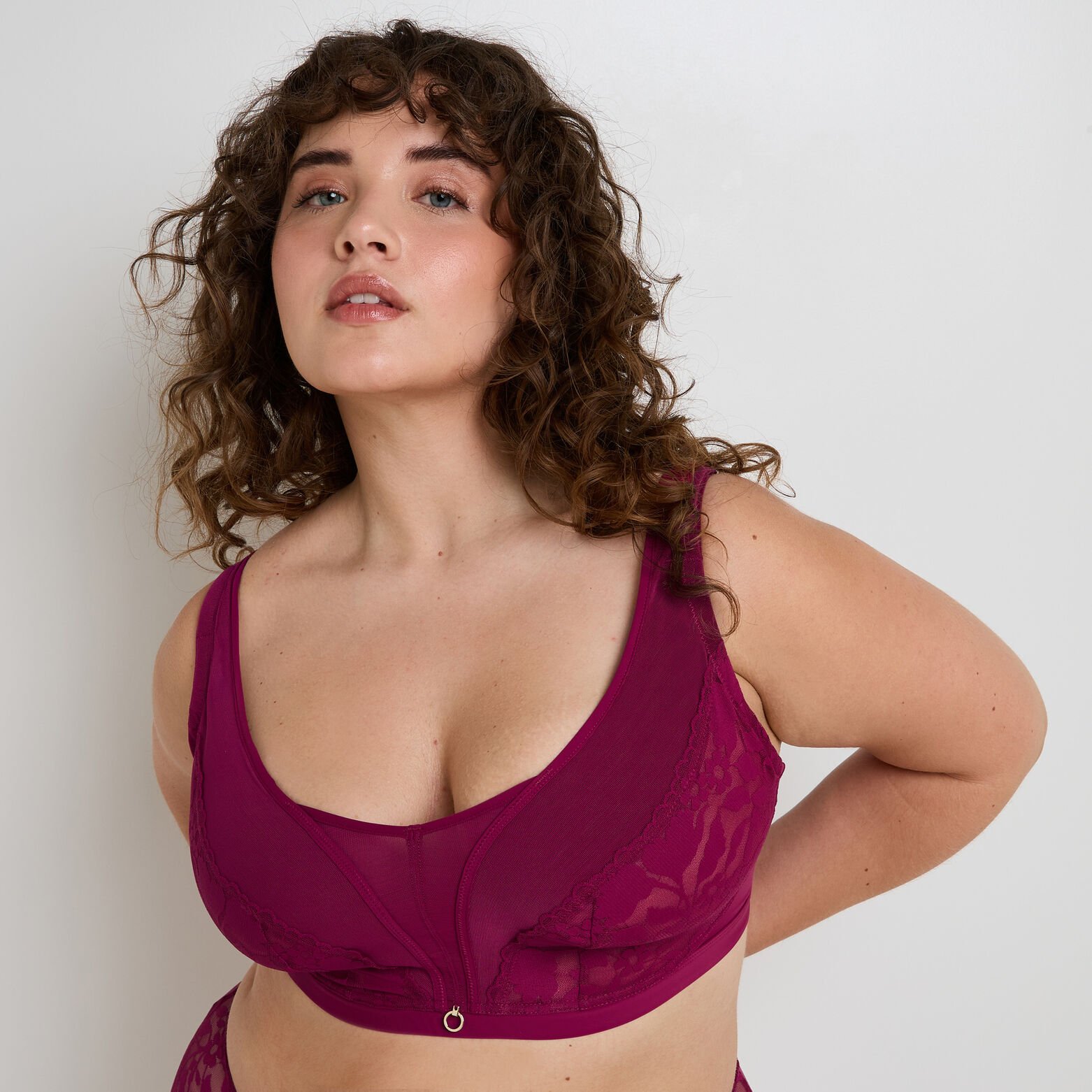 FRAN SOUTIEN-GORGE SANS ARMATURES PRUNE
