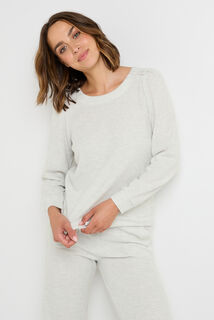 GAUFRETTE TEE-SHIRT MANCHES LONGUES GRIS CLAIR