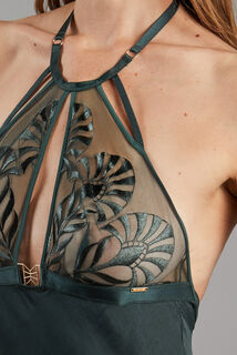 CHIARA NUISETTE SATIN VERT FONCE