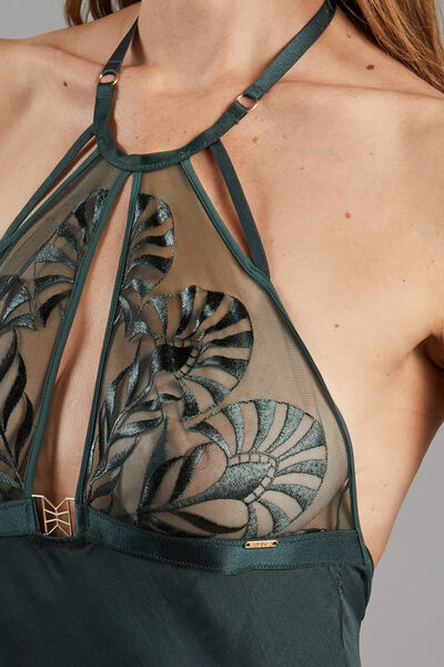 CHIARA NUISETTE SATIN VERT FONCE
