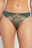 BETSY TANGA TULLE BRODE VERT FONCE