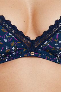 DOUCE SOUTIEN-GORGE SANS ARMATURES MICROFIBRE MULTICO BLEU