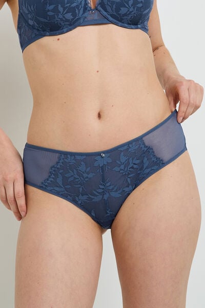 SHORTY DENTELLE BLEU
