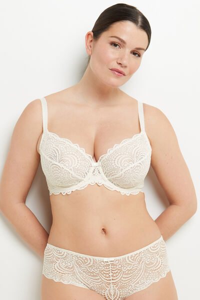 DENTELLE SOUTIEN-GORGE EMBOITANT DENTELLE ECRU