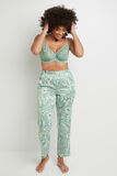 BARNEY PANTALON SATIN IMPRIME Vert clair