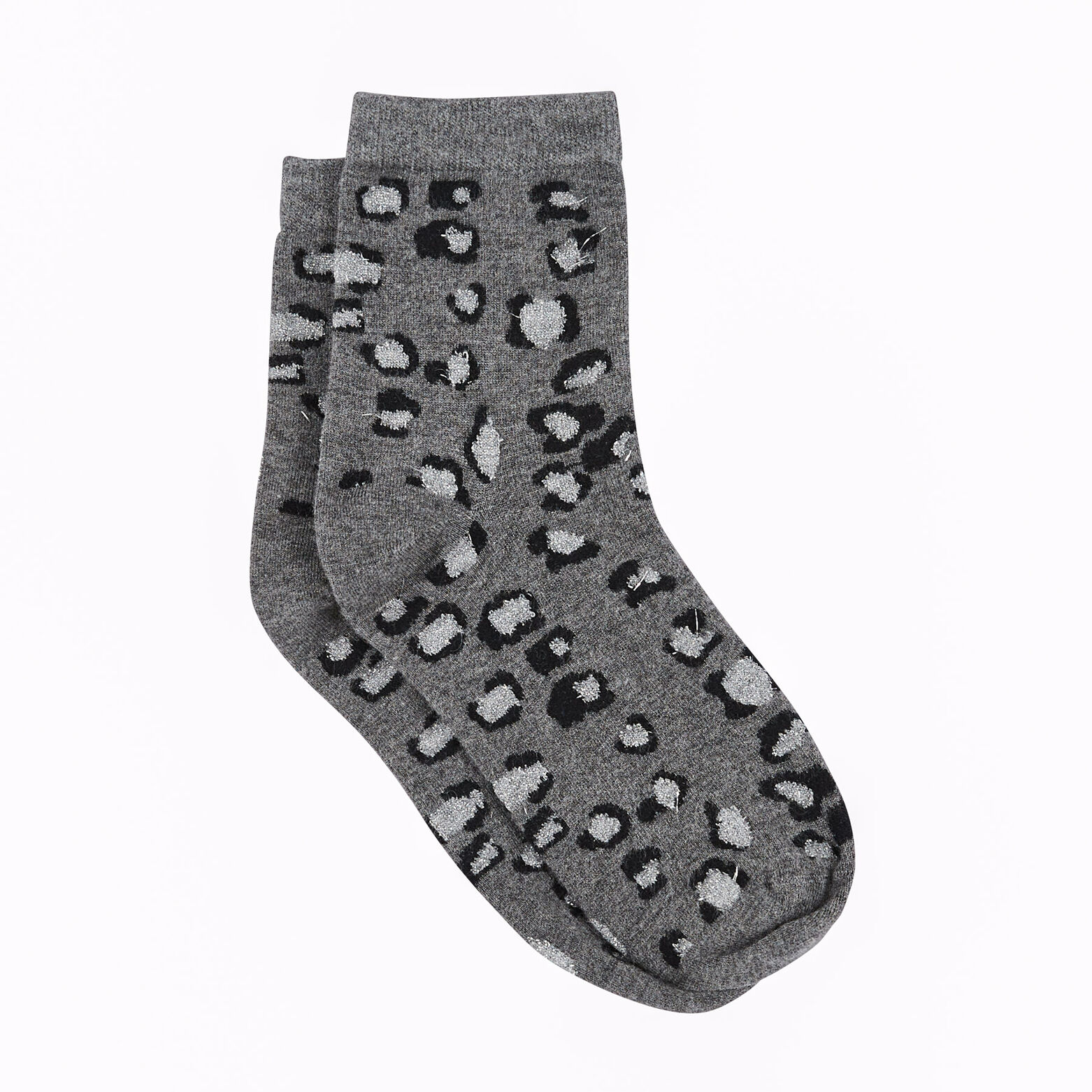CHOUCHOU CHAUSSETTES LEOPARD MULTICO GRIS