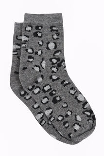 CHOUCHOU CHAUSSETTES LEOPARD MULTICO GRIS