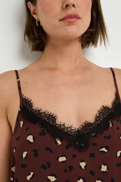TOP MULTICO MARRON
