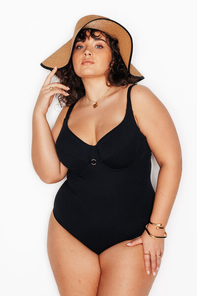 MALOU Maillot de bain 1 Pi&egrave;ce NOIR