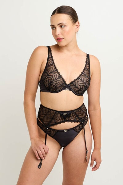 PORTE-JARRETELLES DENTELLE NOIR