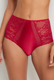 TRINITY CULOTTE TAILLE HAUTE DENTELLE ROUGE