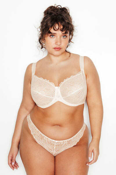 SOUTIEN-GORGE EMBOITANT DENTELLE ECRU