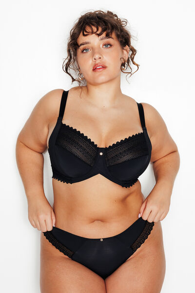 DOUCE SOUTIEN-GORGE EMBOITANT GRANDE TAILLE MICROF NOIR