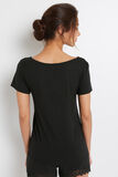 SYARA TEE SHIRT MANCHES COURTES NOIR