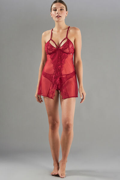 APOLLON NUISETTE DENTELLE BORDEAUX