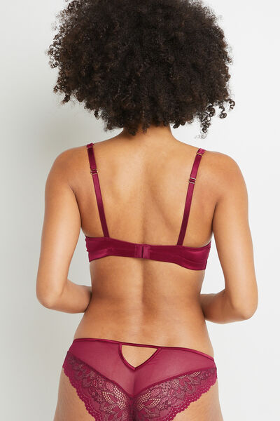 SOUTIEN-GORGE EMBOITANT DENTELLE BORDEAUX