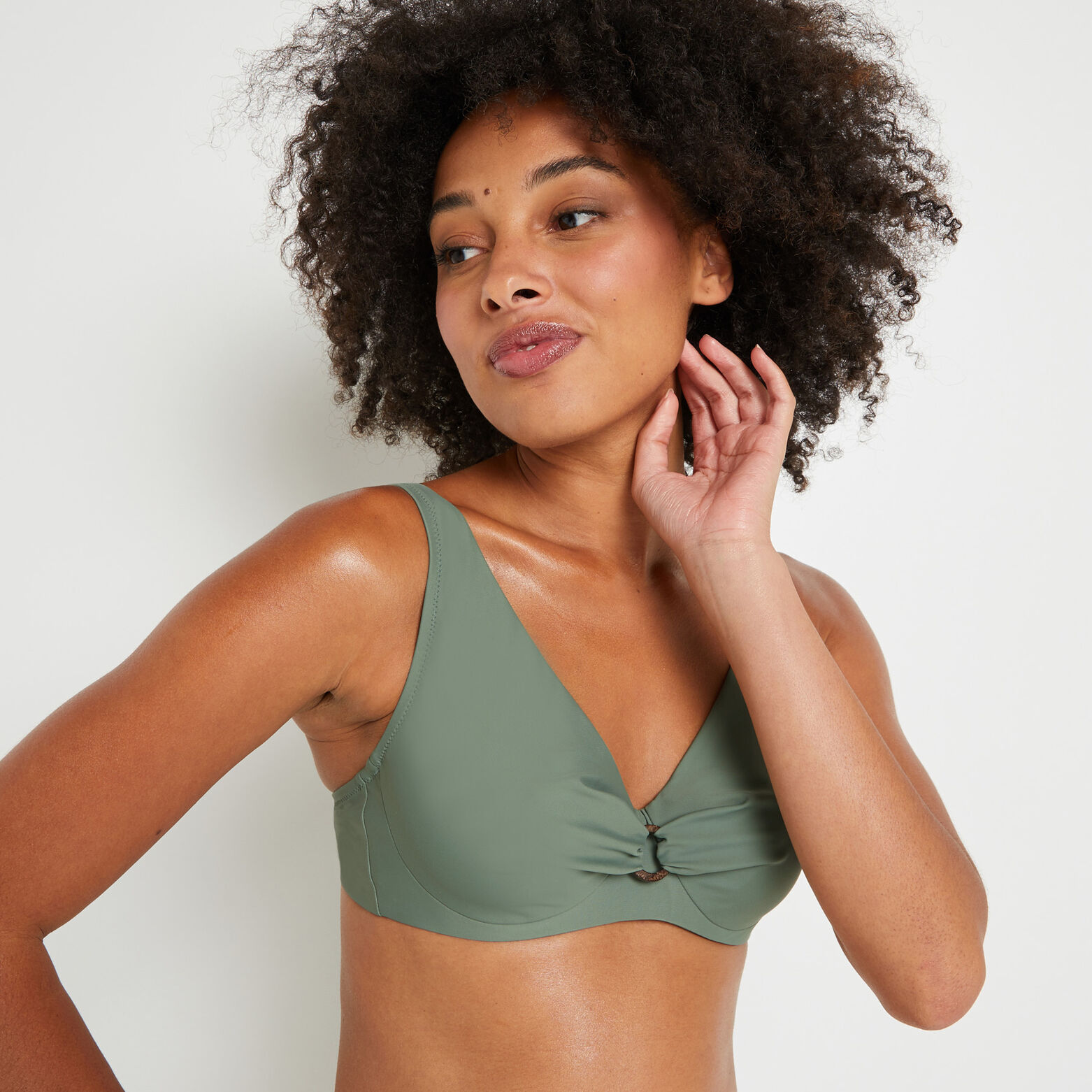 JADE MAILLOT DE BAIN EMBOITANT KAKI