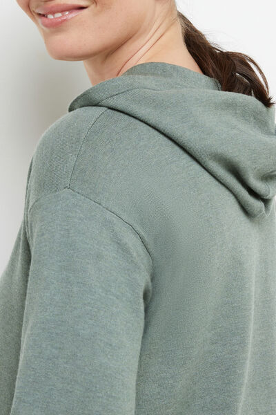 CAFE SWEAT CAPUCHE VISCOSE KAKI