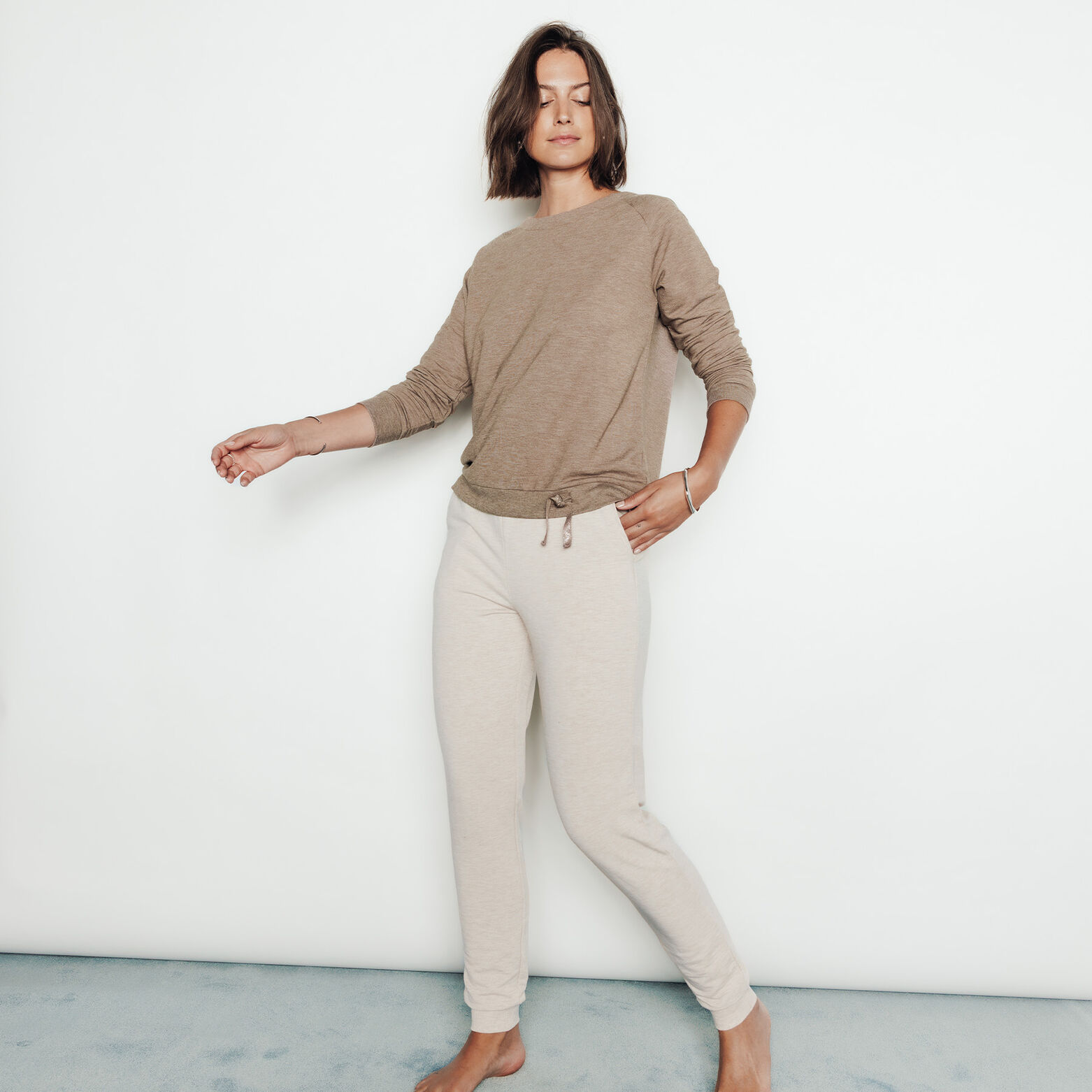 HOBBY TEE-SHIRT MANCHES LONGUES MARRON