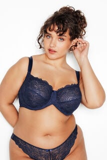 DENTELLE SOUTIEN-GORGE EMBOITANT MARINE