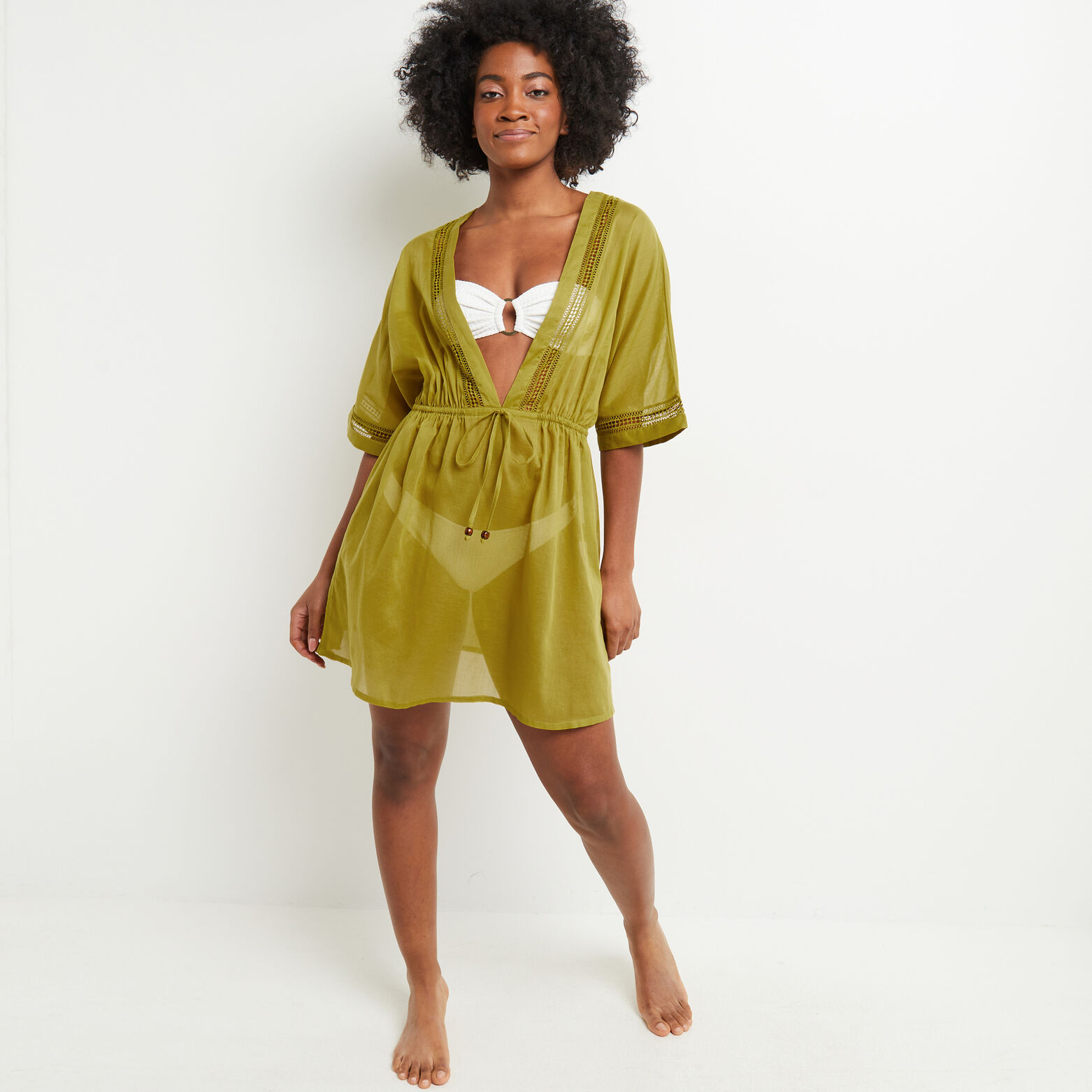 MAUD TUNIQUE VOILE COTON KAKI