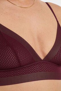 HELLO soutien-gorge sans armatures dentelle BORDEAUX