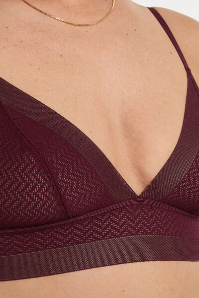 soutien-gorge sans armatures dentelle BORDEAUX