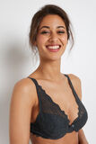 DENTELLE SOUTIEN-GORGE AMPLI FOULARD ANTHRACITE