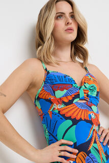 NOA Maillot de bain 1 Pièce Ampliforme MULTICO BLEU