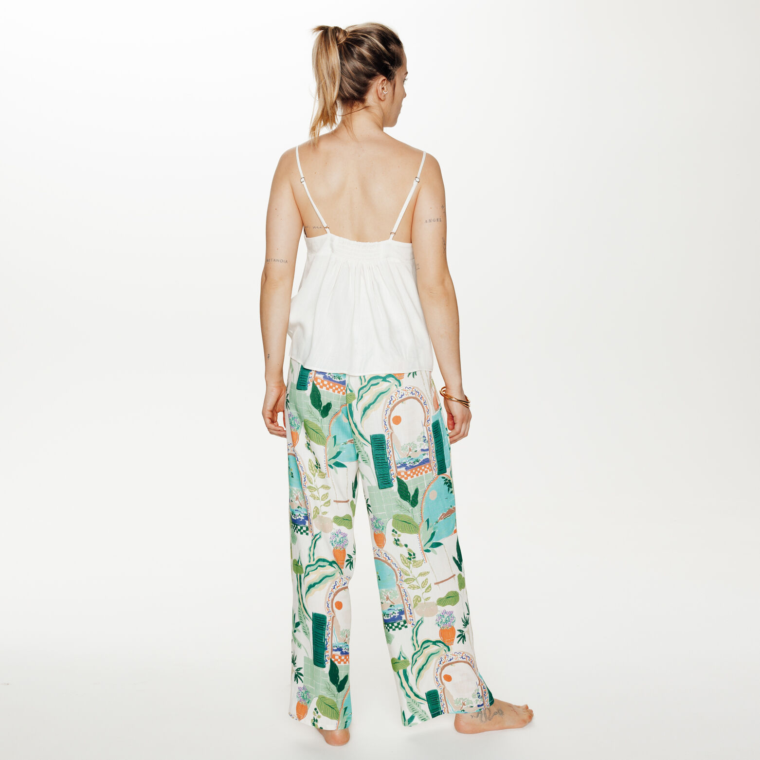 GUIMAUVE Pantalon MULTICO BLANC