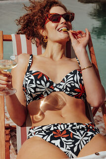 NACRE Maillot de bain culotte maxi MULTICO NOIR