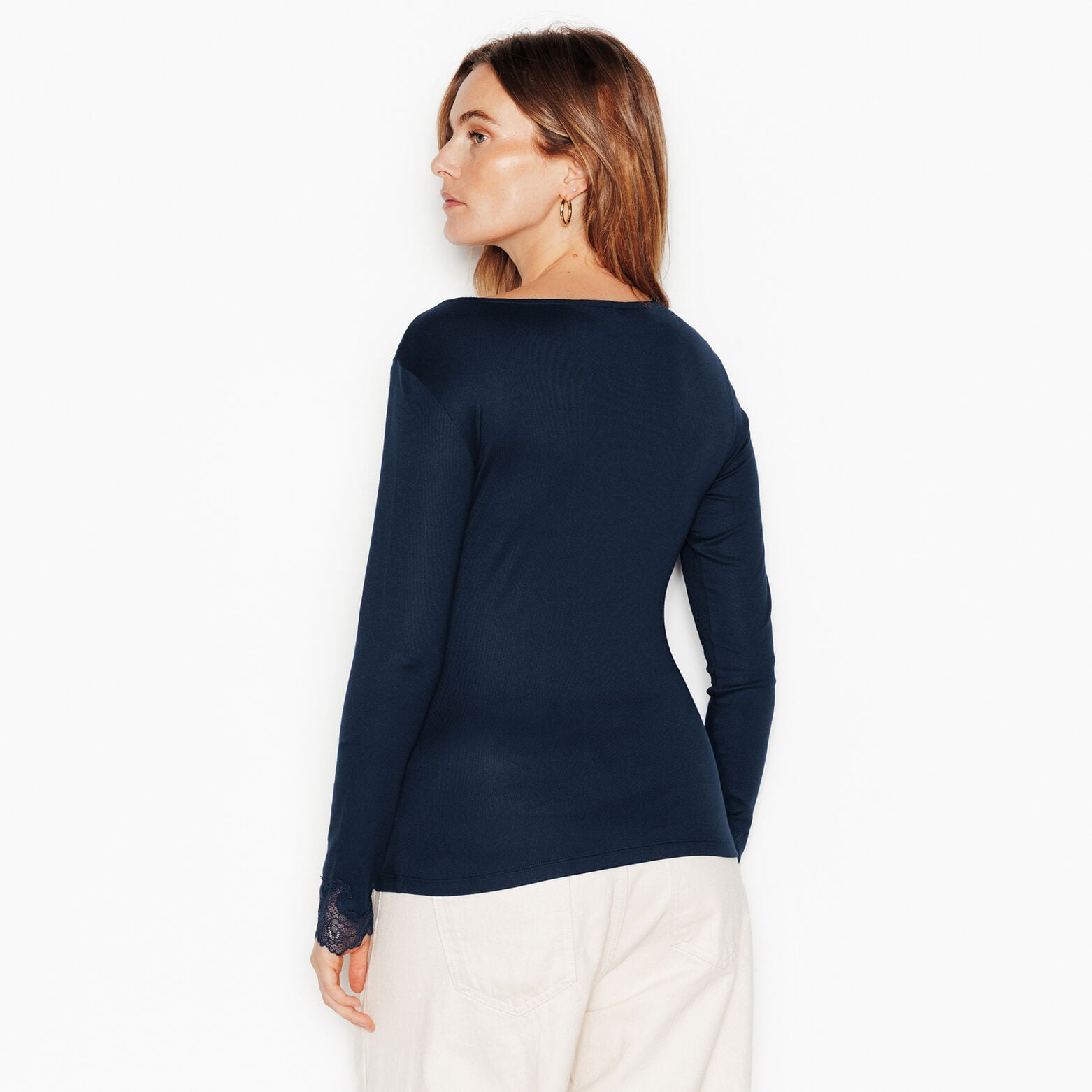 JADEINE TEE-SHIRT MANCHES LONGUES MARINE