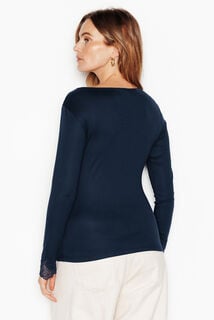 JADEINE TEE-SHIRT MANCHES LONGUES MARINE
