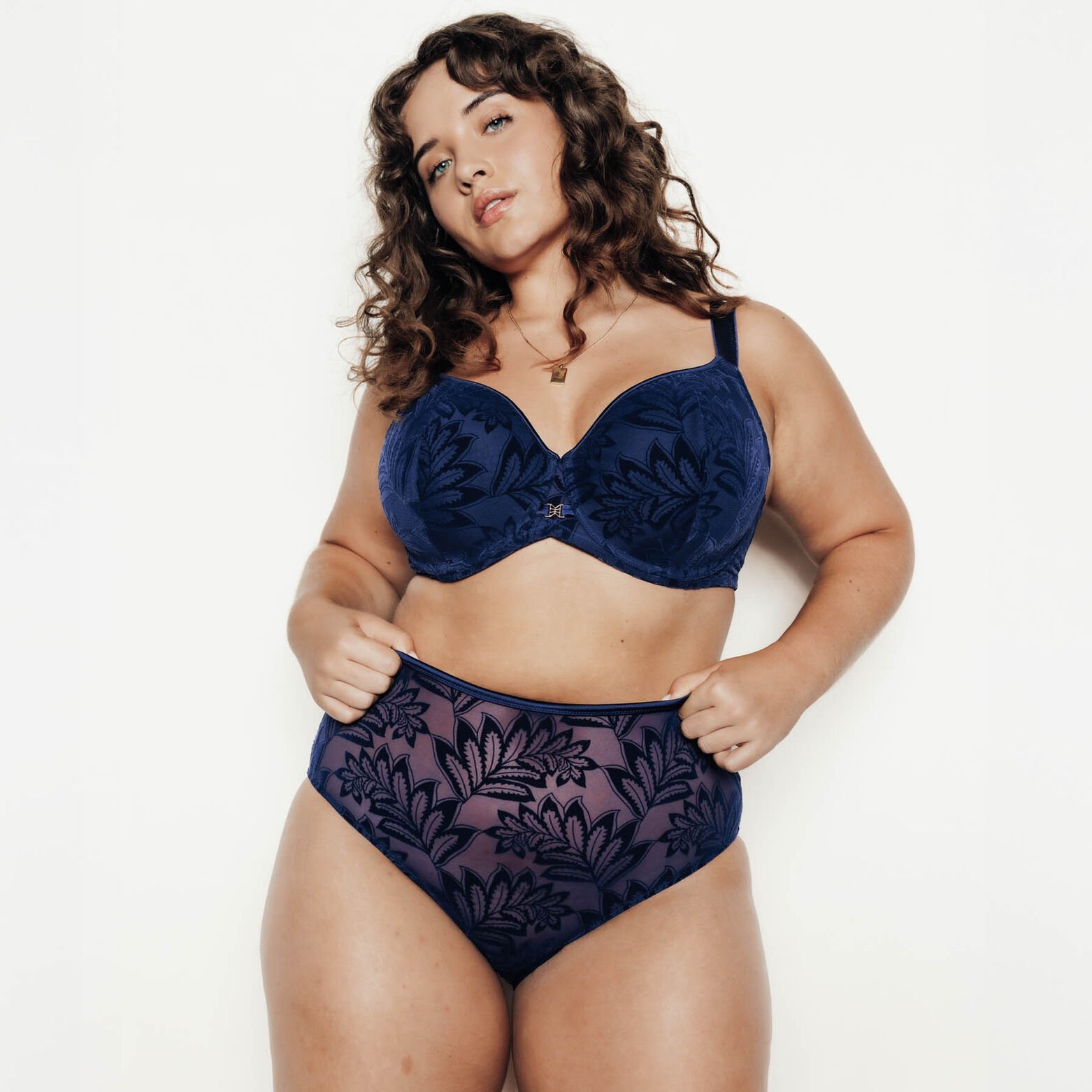 FANTINE CULOTTE TAILLE HAUTE GRANDE TAILLE MARINE