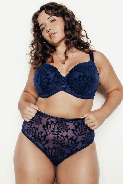 CULOTTE TAILLE HAUTE GRANDE TAILLE MARINE