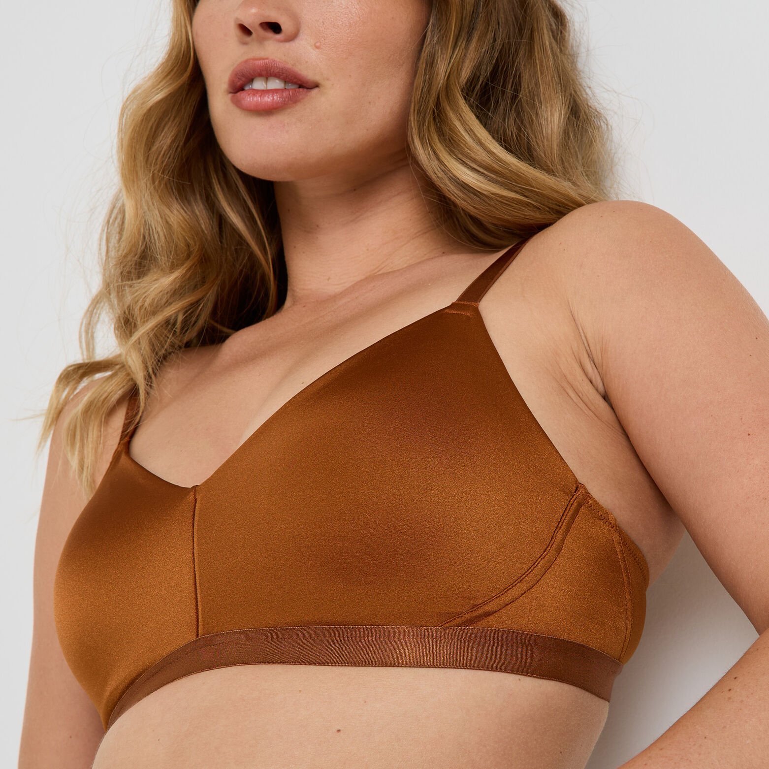 JULY SOUTIEN-GORGE BRASSIERE MICROFIBRE MARRON