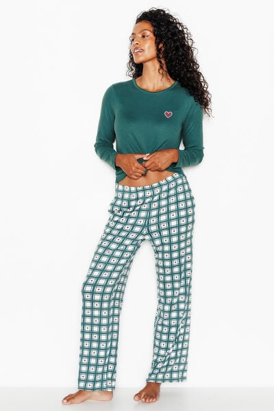 JOLISA PANTALON DE PYJAMA MULTICO VERT