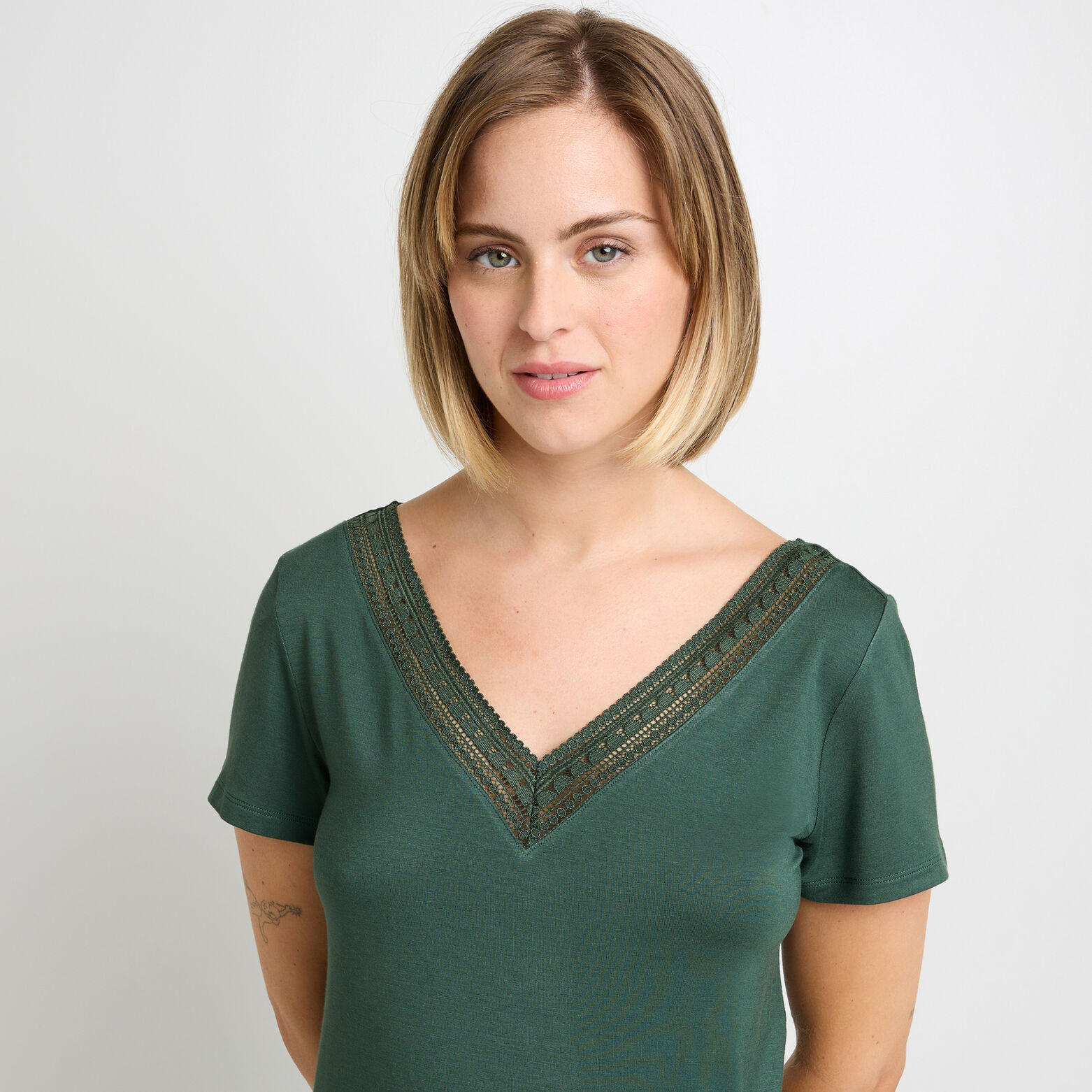 CAMILLE Tee-shirt manches courtes KAKI