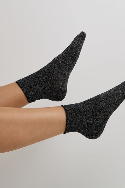 PAIRE DE CHAUSSETTES A PAILLETTES NOIR