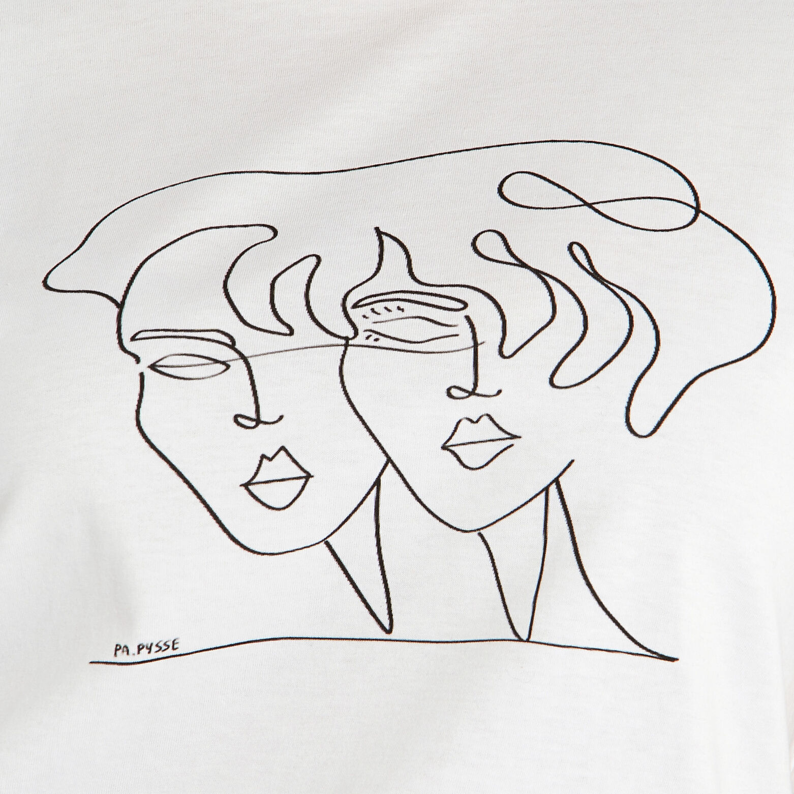 PAPYSSE TEE SHIRT SOLIDAIRE BLANC