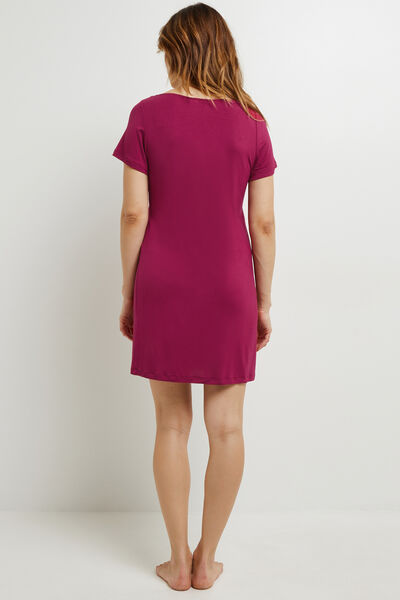 NUISETTE MANCHES COURTES VISCOSE PRUNE