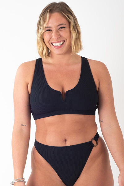 GALON BRASSIERE MAILLE GAUFREE DOS CROI NOIR