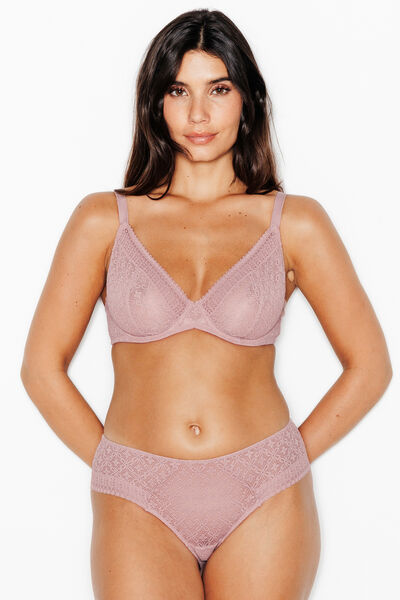 SWEET soutien-gorge triangle dentelle TAUPE