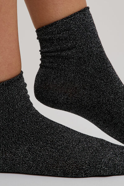 PAIRE DE CHAUSSETTES A PAILLETTES NOIR