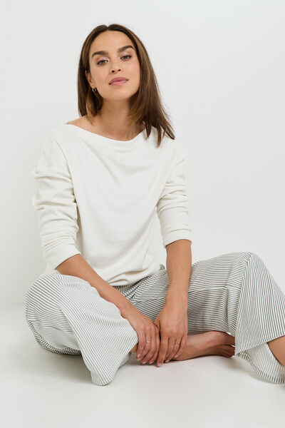 FLUFFY TEE-SHIRT MANCHES LONGUES ECRU