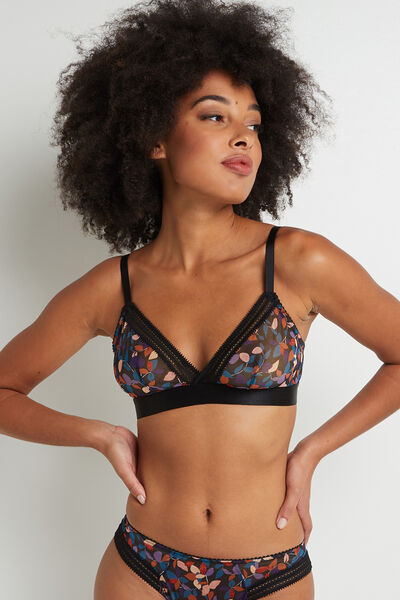 SOUTIEN-GORGE SANS ARMATURES NOIR/ROSE